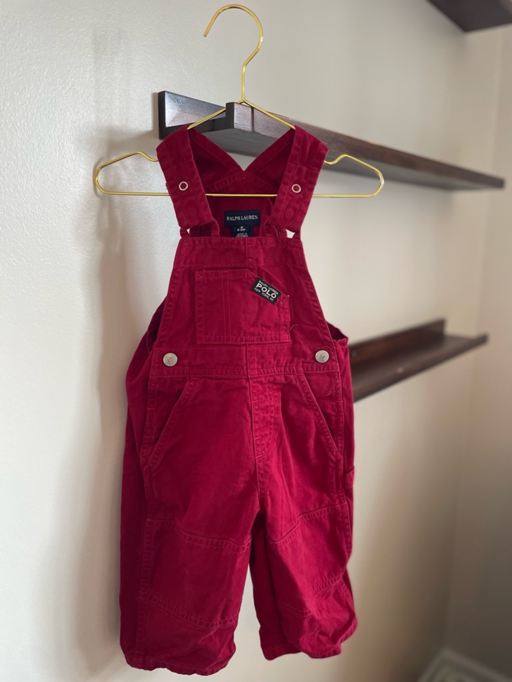 Vintage POLO Ralph Lauren Polo Crimson Red Overalls